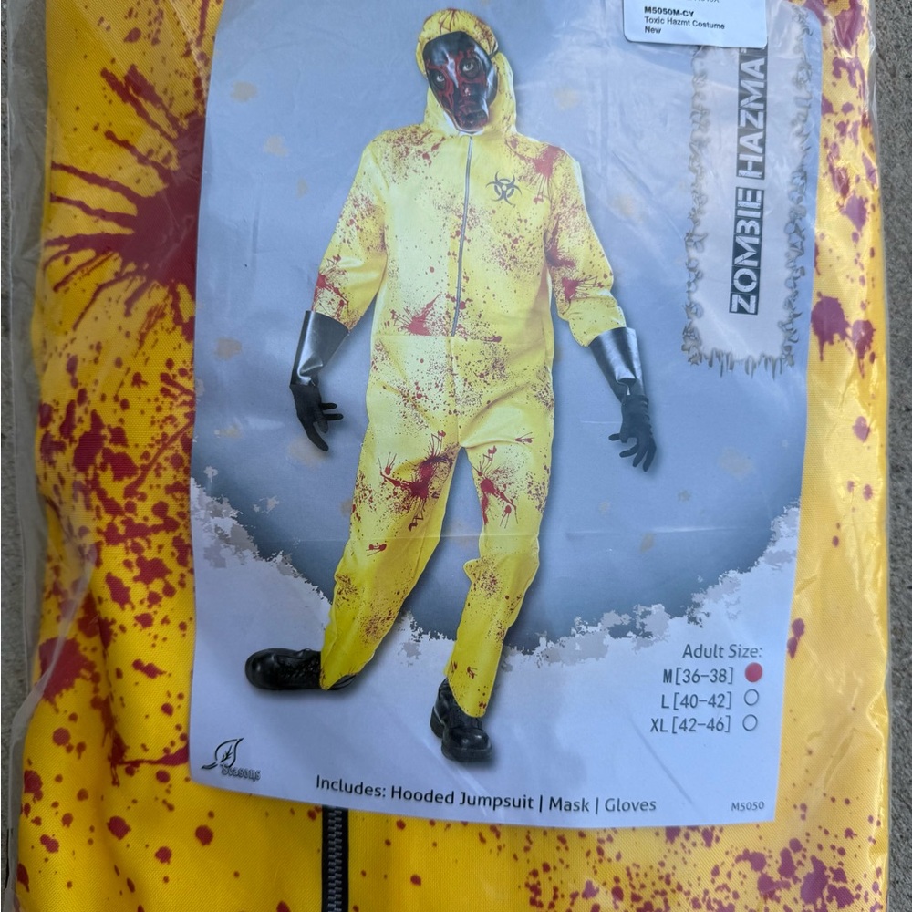 Zombie Hazmat Adult Costume - Yellow